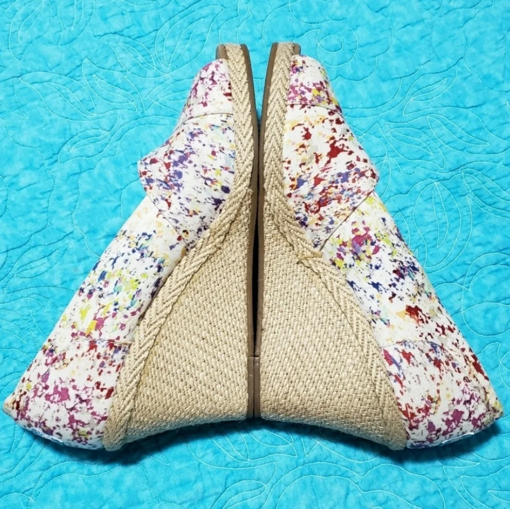 Toms Wedge Heel Platform Sandal Size 9.5 Women's Shoes Espadrille